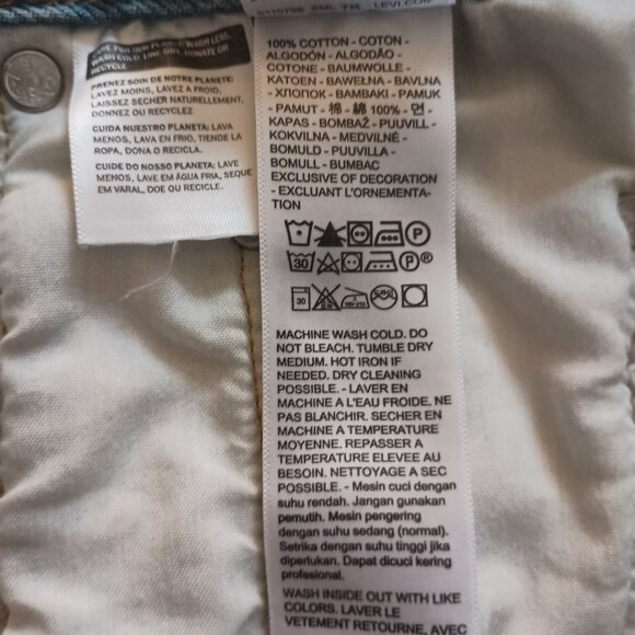 Levi's 501 Light Blue Wash Distressed Button-up Denim Shorts Women's Size W29 - Picture 6 of 16